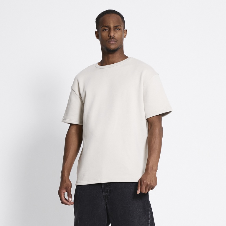 Printed sweat tee "Again"